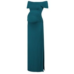 Teal maternity dress